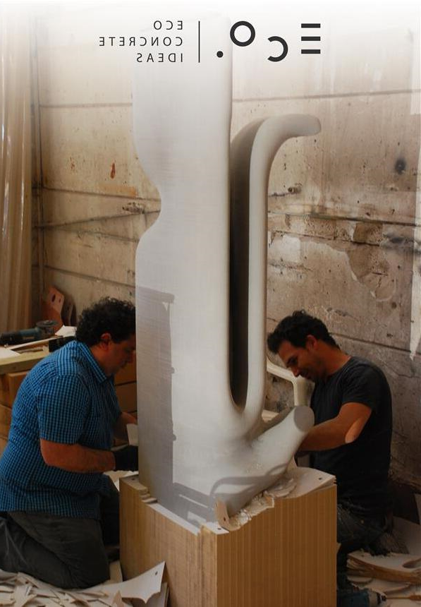 Eco用纸材料3D打印实现高难度混凝土造型