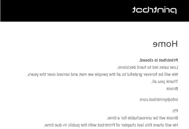 又一家美国桌面3D打印机制造商Printrbot 被挤垮了