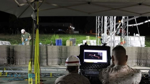 3d打印房屋过程