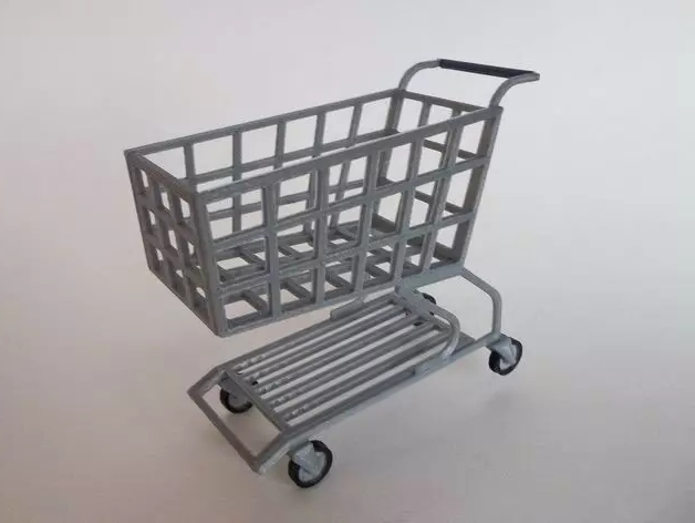 3D打印机购物车模型零件组装成果图